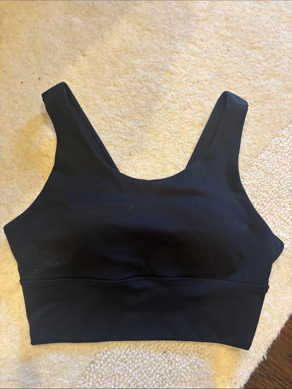 Jockey Black Scoop-Front Sports Bralette